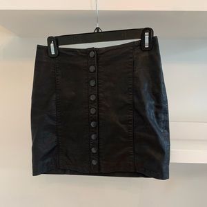 Free People Oh Snap Vegan Leather Miniskirt